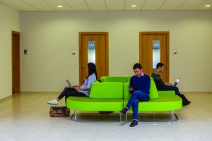 Foyer of the building housing the Faculty for Media and Knowledge Sciences. Photo by www.iCreatemotionStudio.com 