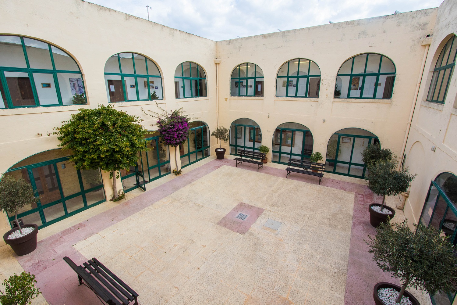 Open Internal Courtyard at University of Malta Gozo Campus