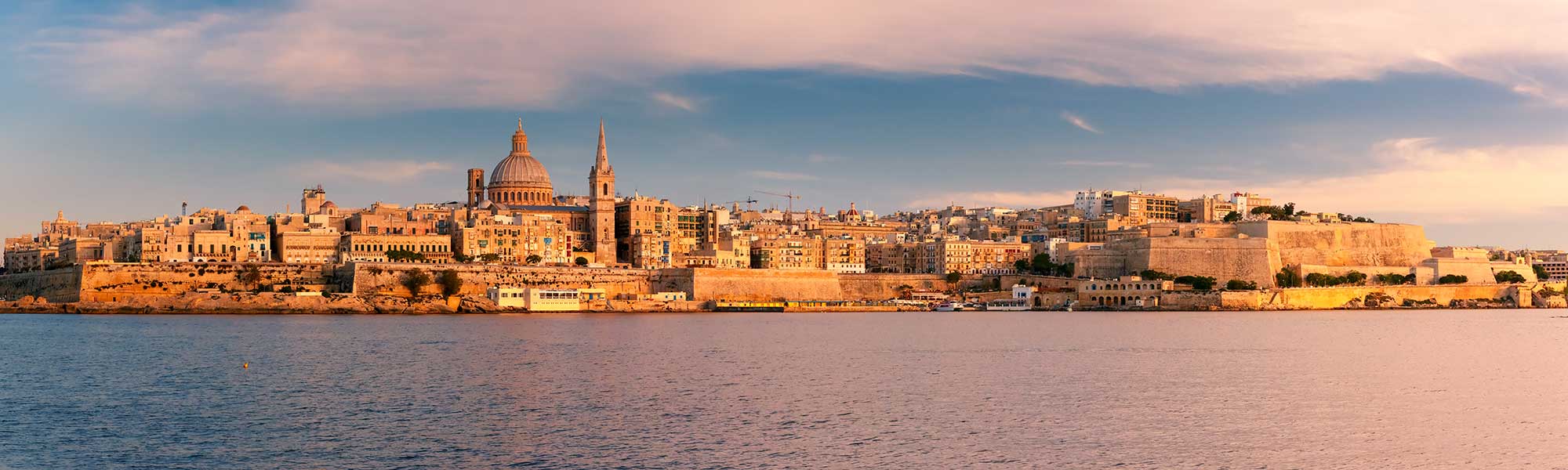 Valletta, Malta port landscape