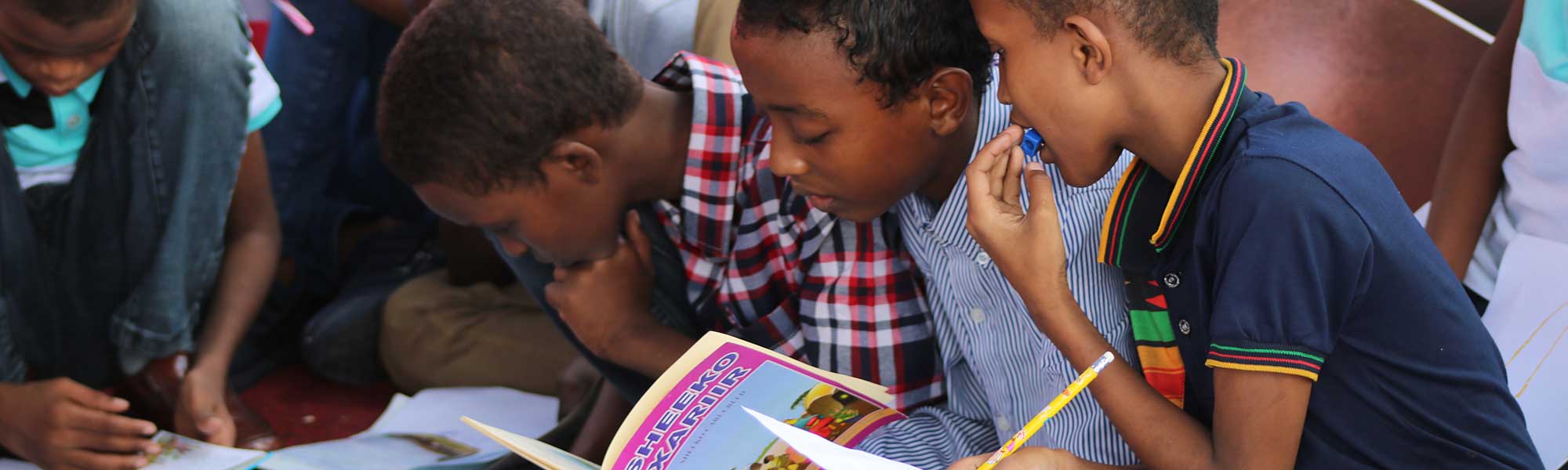 Children reading books