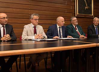 Dr Philip Ciantar,Dr Noel Camilleri, Rector Prof. Alfred Vella, Mr Joseph Azzopardi, Pro Rector Prof. Joseph Cacciattolo