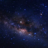 The center of Milky way galaxy with stars and space dust in the universe