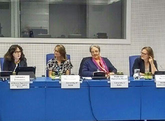 Marceline Naudi at the UN Commission session