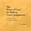 duty of care in maltese court judgements