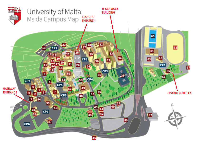 University Of Malta Campus Map