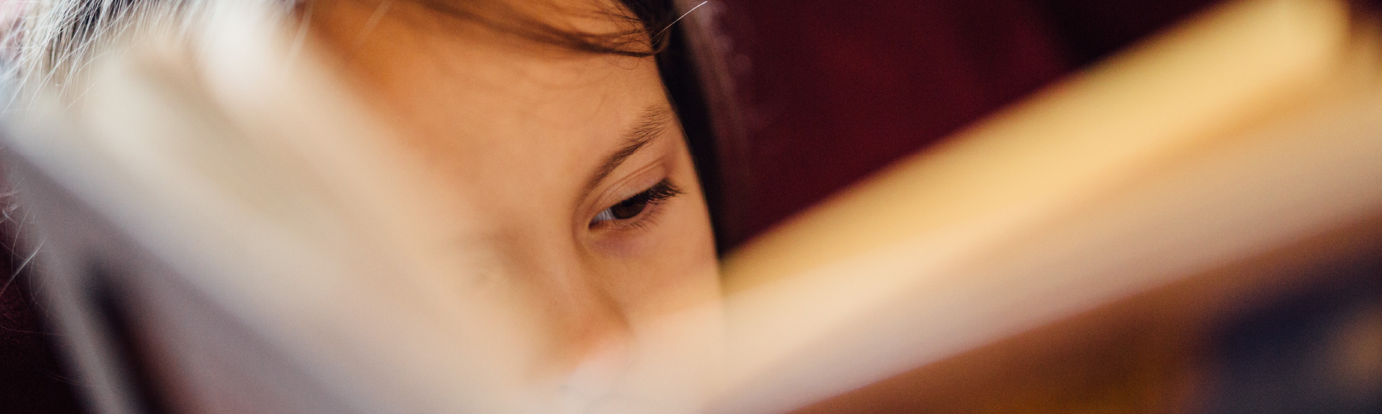 A girl reading a book