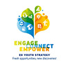 EU survey logo with text: Engage Connect Empower EU Youth Strategy Fresh opportunities new discoveries!
