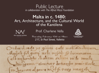 Public Lecture by Prof Charlene Vella: Malta in c. 1480: Art, Architecture, and the Cultural World of the Kantilena 