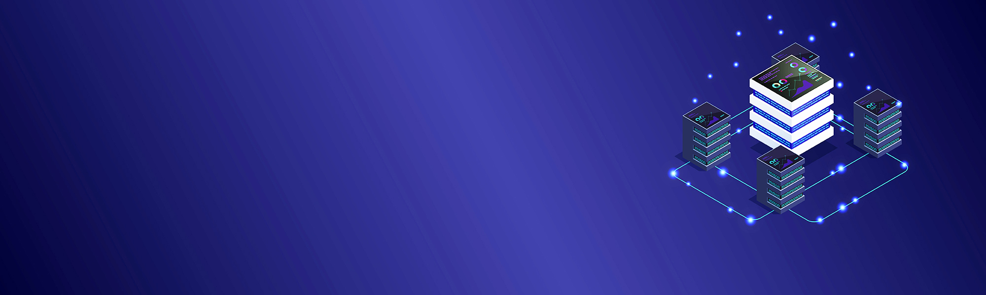 Fancy techie blue banner