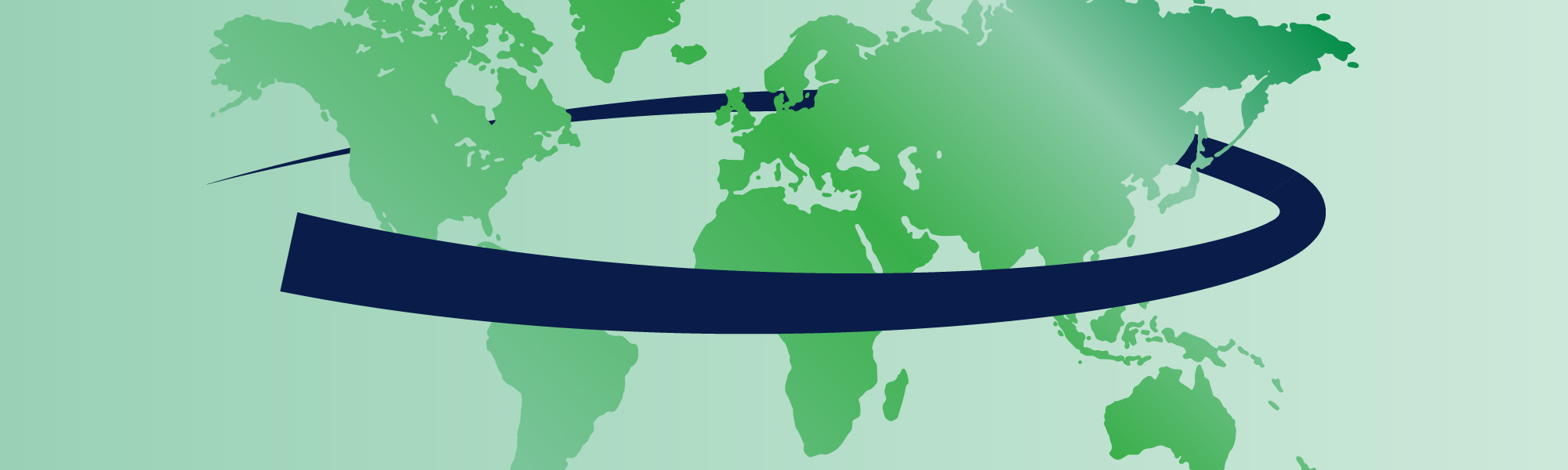 The map of the world encircling the English-speaking nations