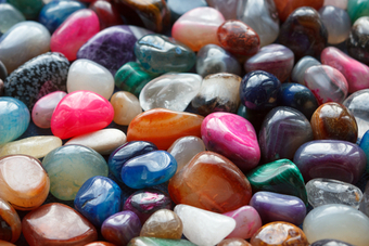 A photo of different coloured stones