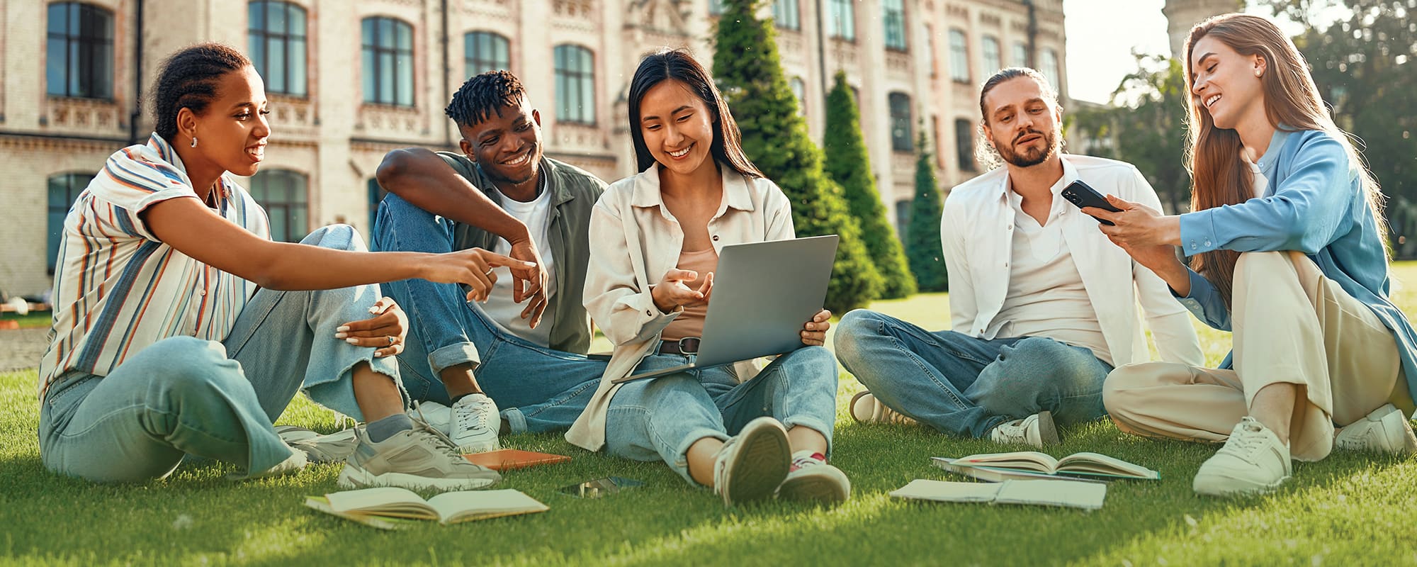 Photo showing a group of university students