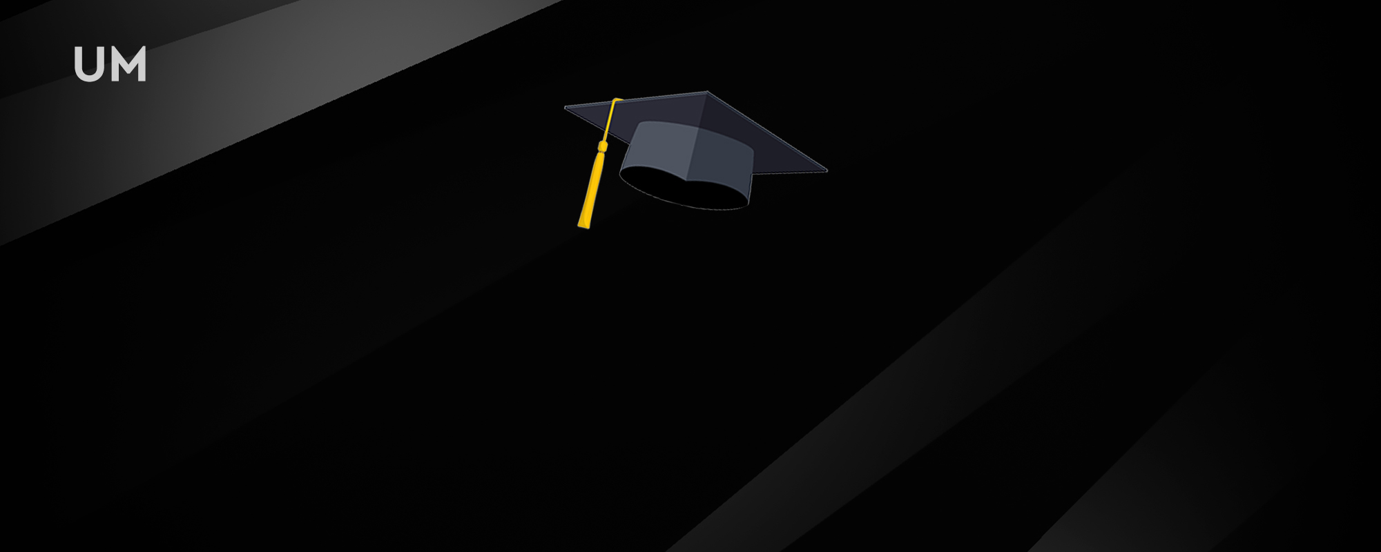 Graduation cap on a black background