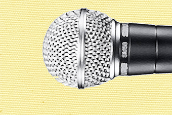 microphone, stylised