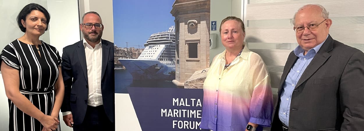 Groups photos with members of the University Maritime Platform and the Malta Maritime Forum