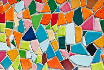 Coloured mosaic